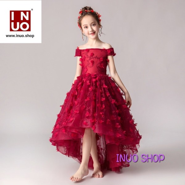 Vestido elegante para niñas ⚘️ropa con hombros descubiertos